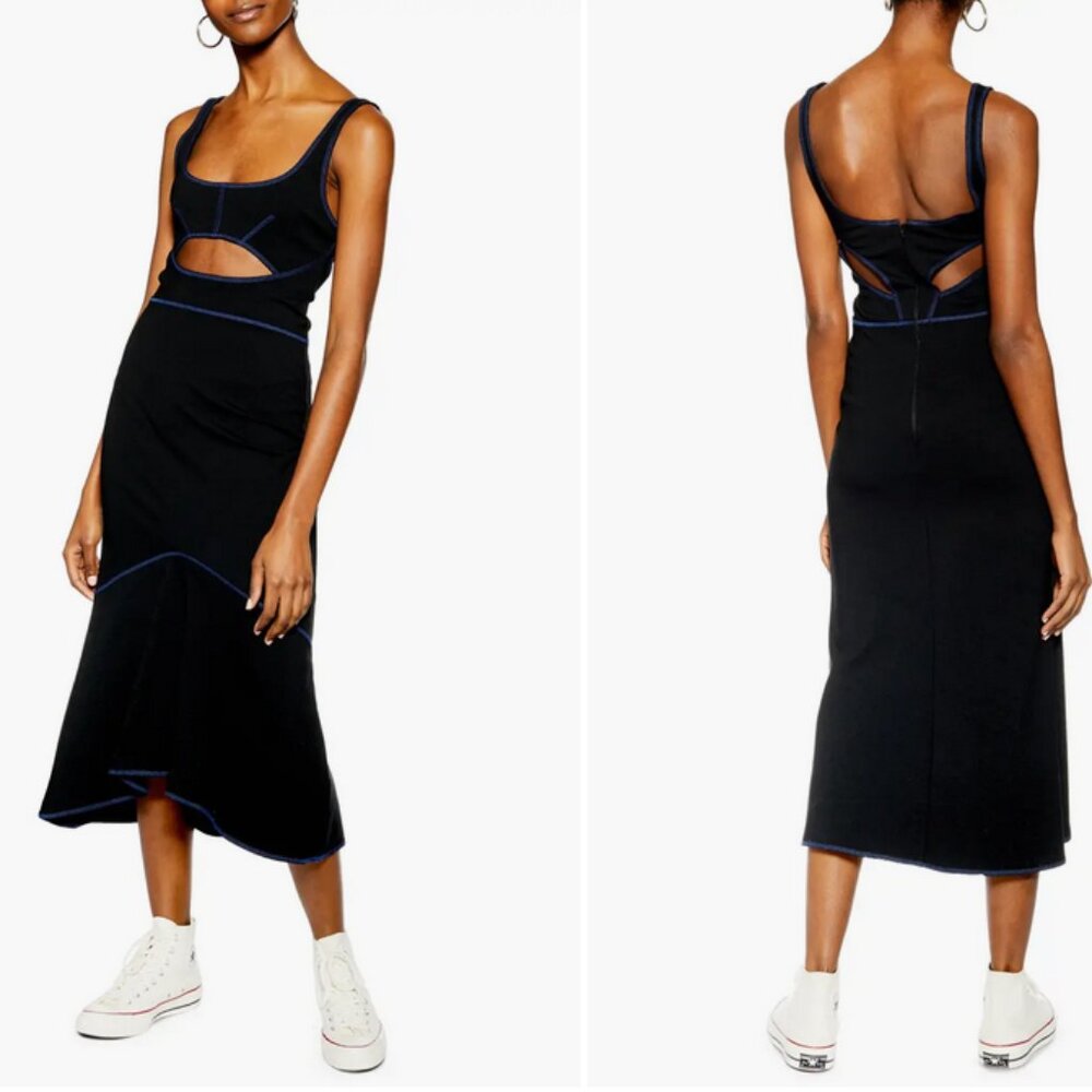 Topshop Racer Body-Con Midi Dress